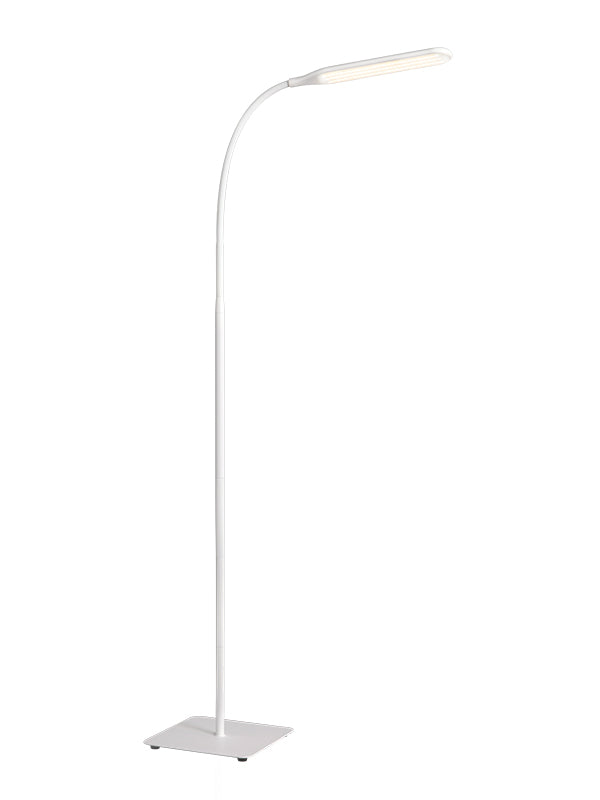 TaoTronics LED metal Gooseneck Floor lamp TT-DL072, Large 69.3" Minimalism Modern with Stable and Weighted Base White WM