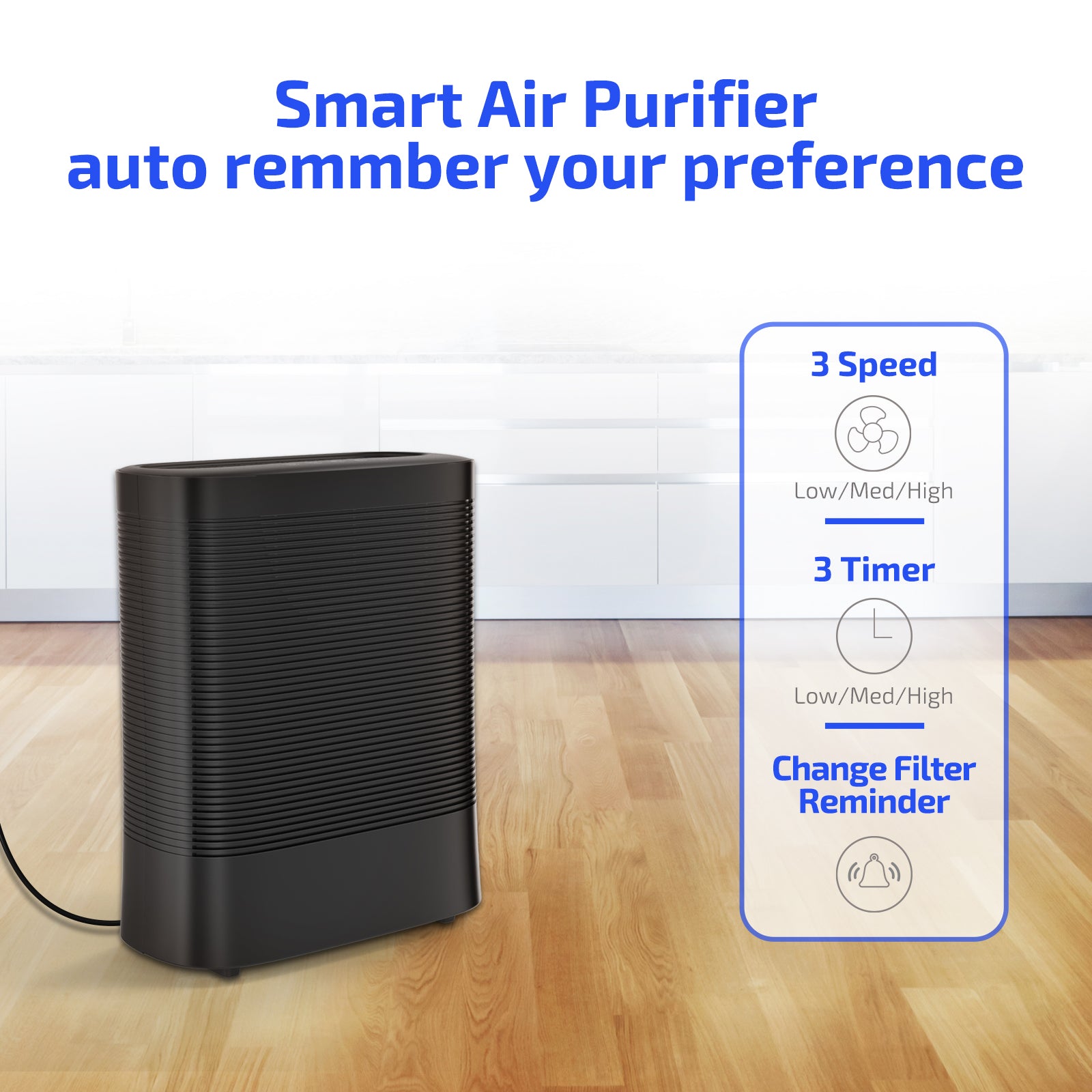 Air Purifiers AP010,with UV-C Light Sanitizer, Purifier with 3 in1 True HEPA Fits-Air Purifiers-ParisRhone