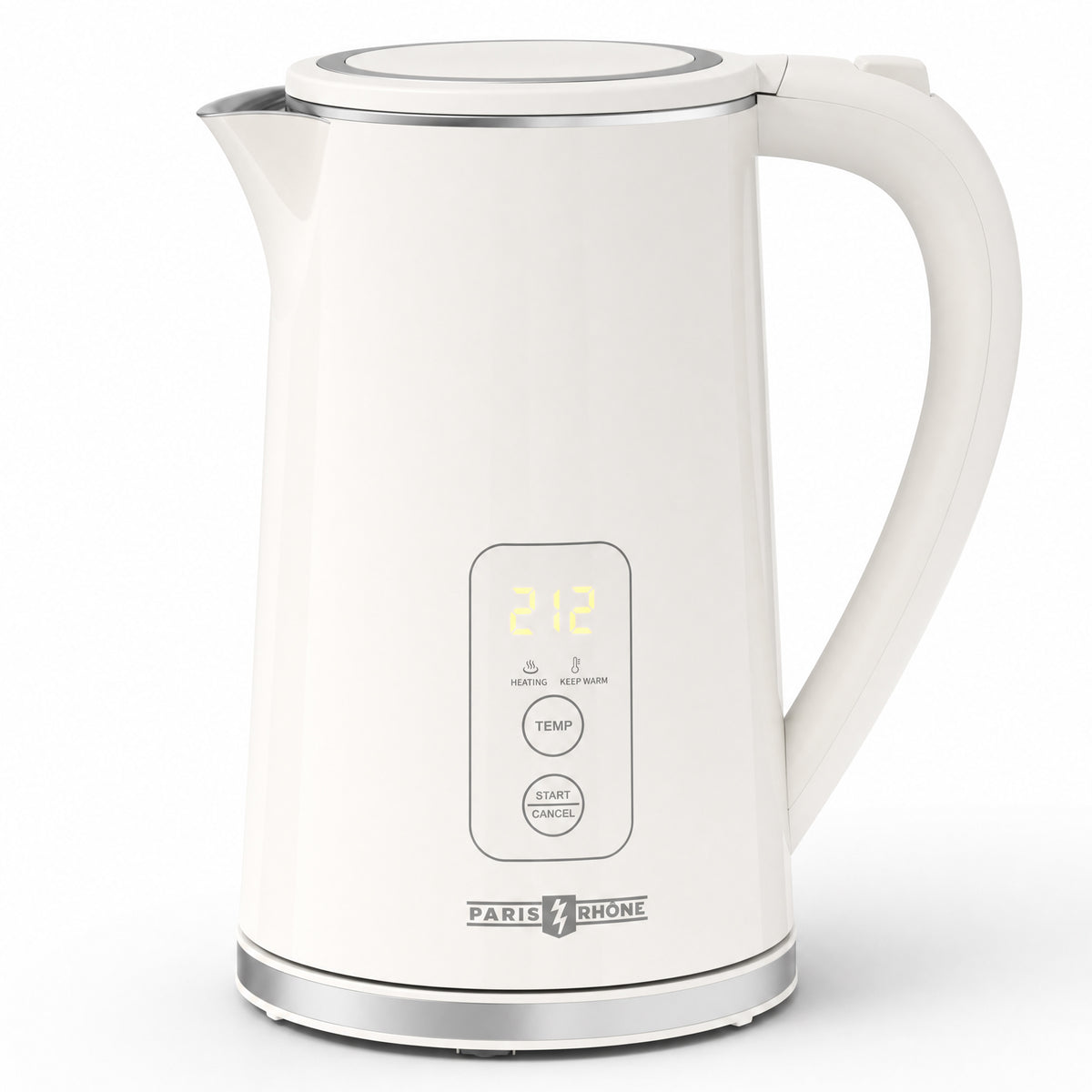 PARIS RHÔNE PE-EK022 Wasserkocher mit Temperatureinstellung, 1,7L Wasserkocher,
6 Voreinstellungen, 4H Warmhaltefunktion & 2200W Schnellheizung, LED-Temperaturanzeige, Edelstahl Innenraum, Trockengehschutz