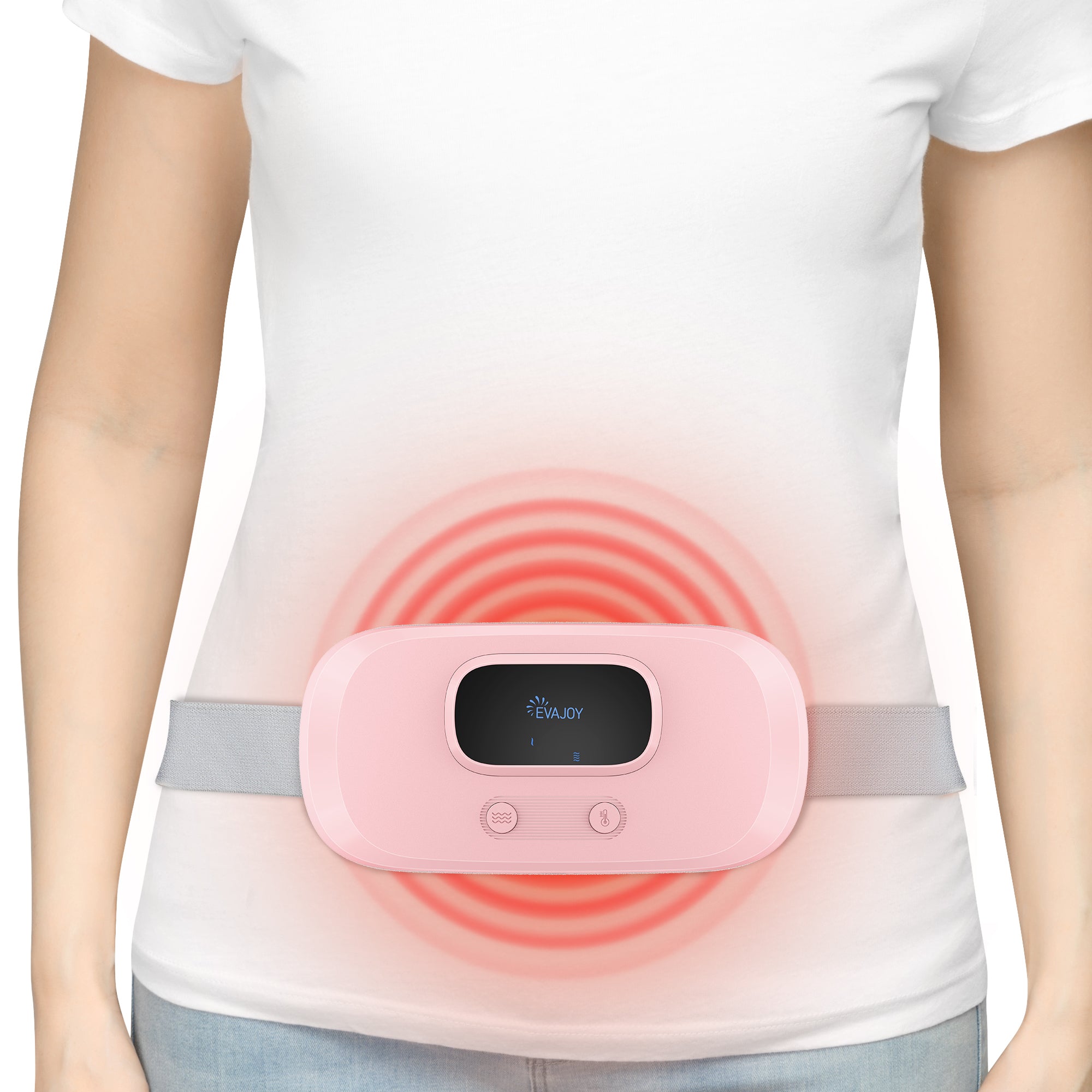 Period Heating Pads for Cramps, Sable Portable Cordless Menstrual Heating Pad for Back Relief, 4 Heat Levels and 4 Vibration Massage Modes