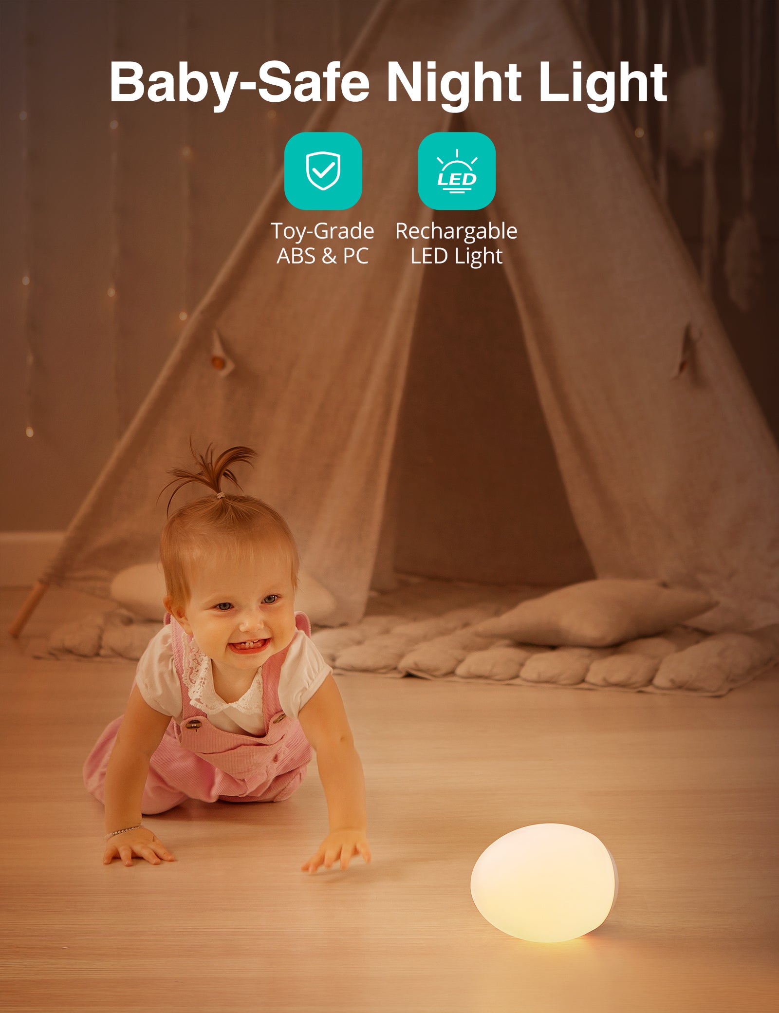 Baby Safe Dimmable Touch Control Night Light WM