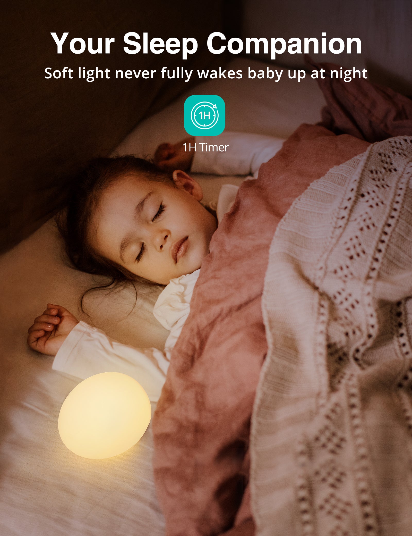 Baby Safe Dimmable Touch Control Night Light WM