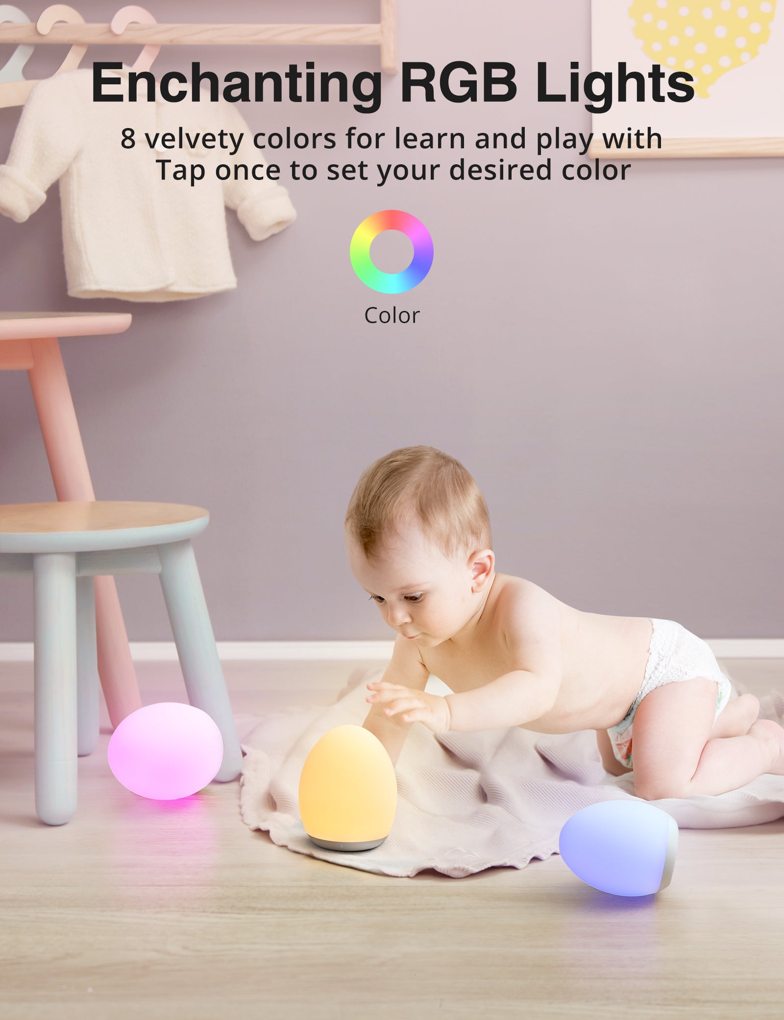 Baby Safe Dimmable Touch Control Night Light WM