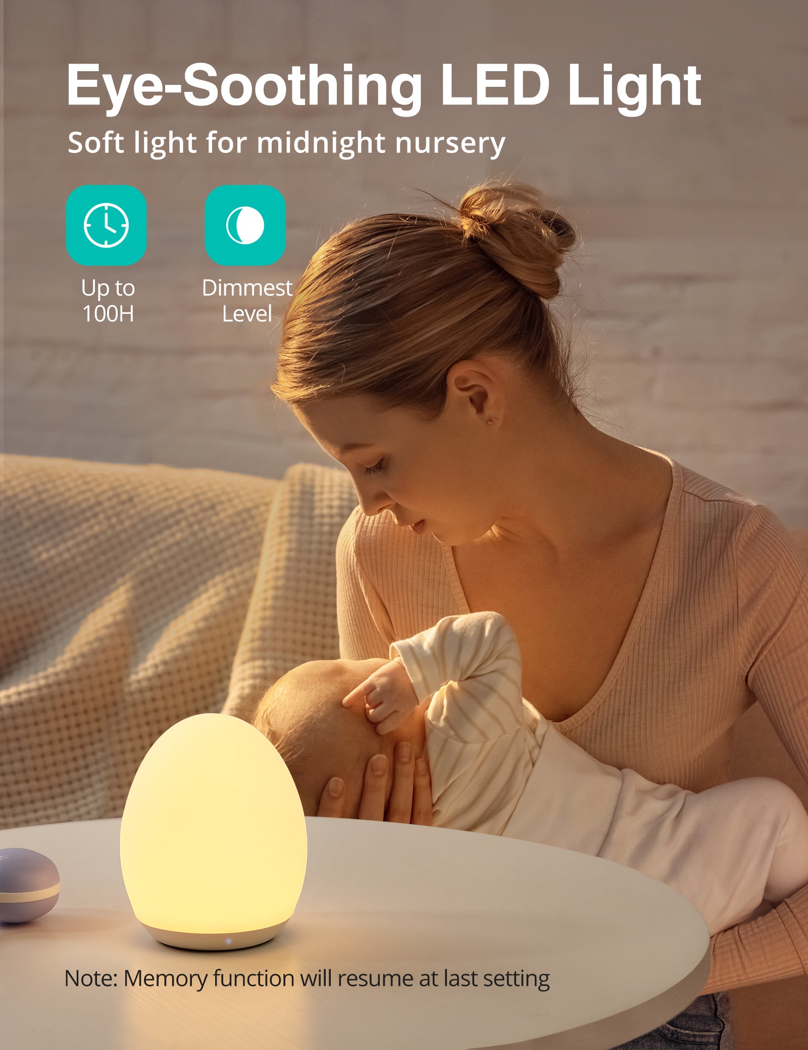 Baby Safe Dimmable Touch Control Night Light WM