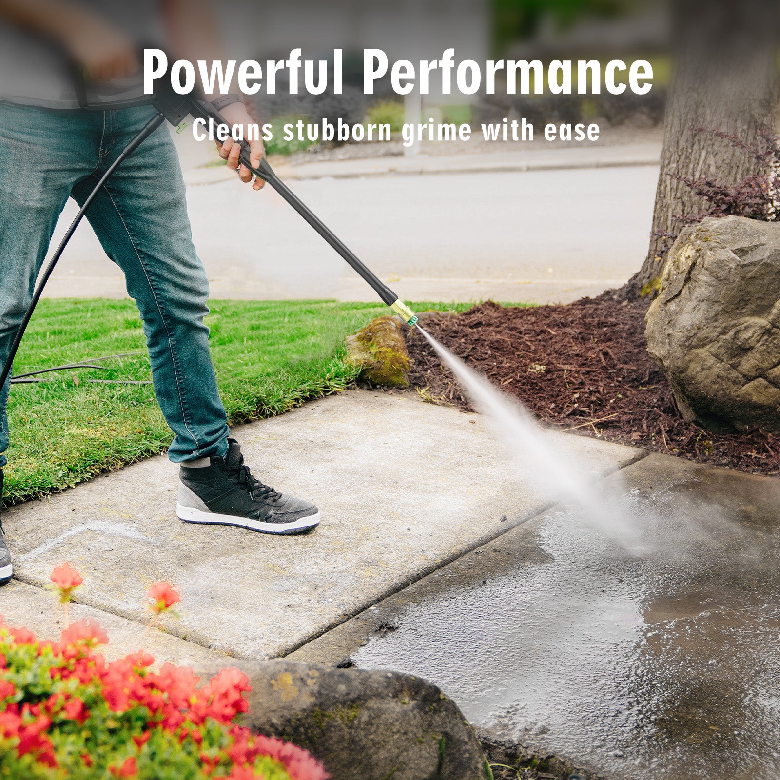 Electric Pressure Washer, SI-TH003 3000 Max PSI, 2.4 GPM Power Washer with Telescopic Handle and Versatile Cleaning Accessories WM