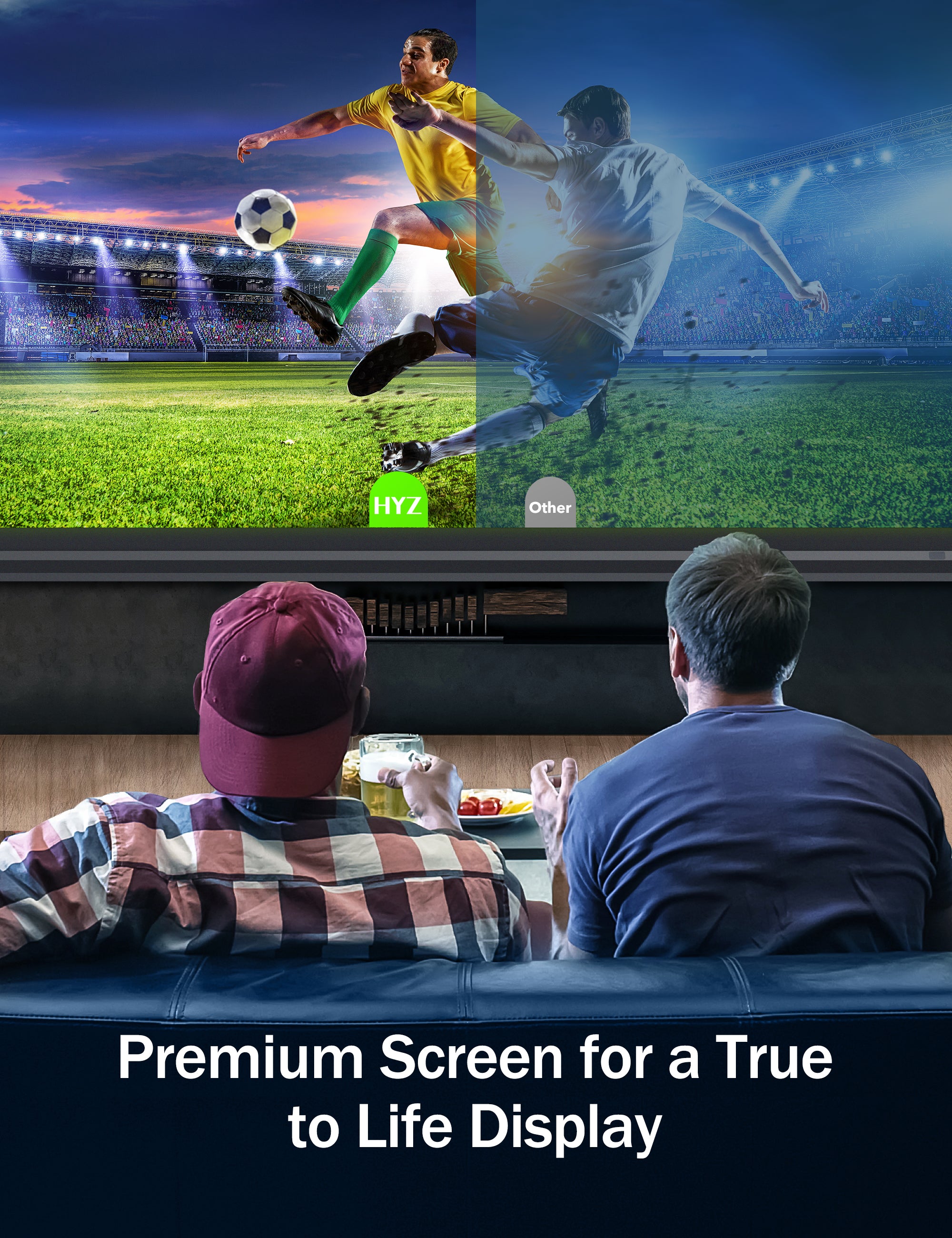 premium screen for a true to life display.