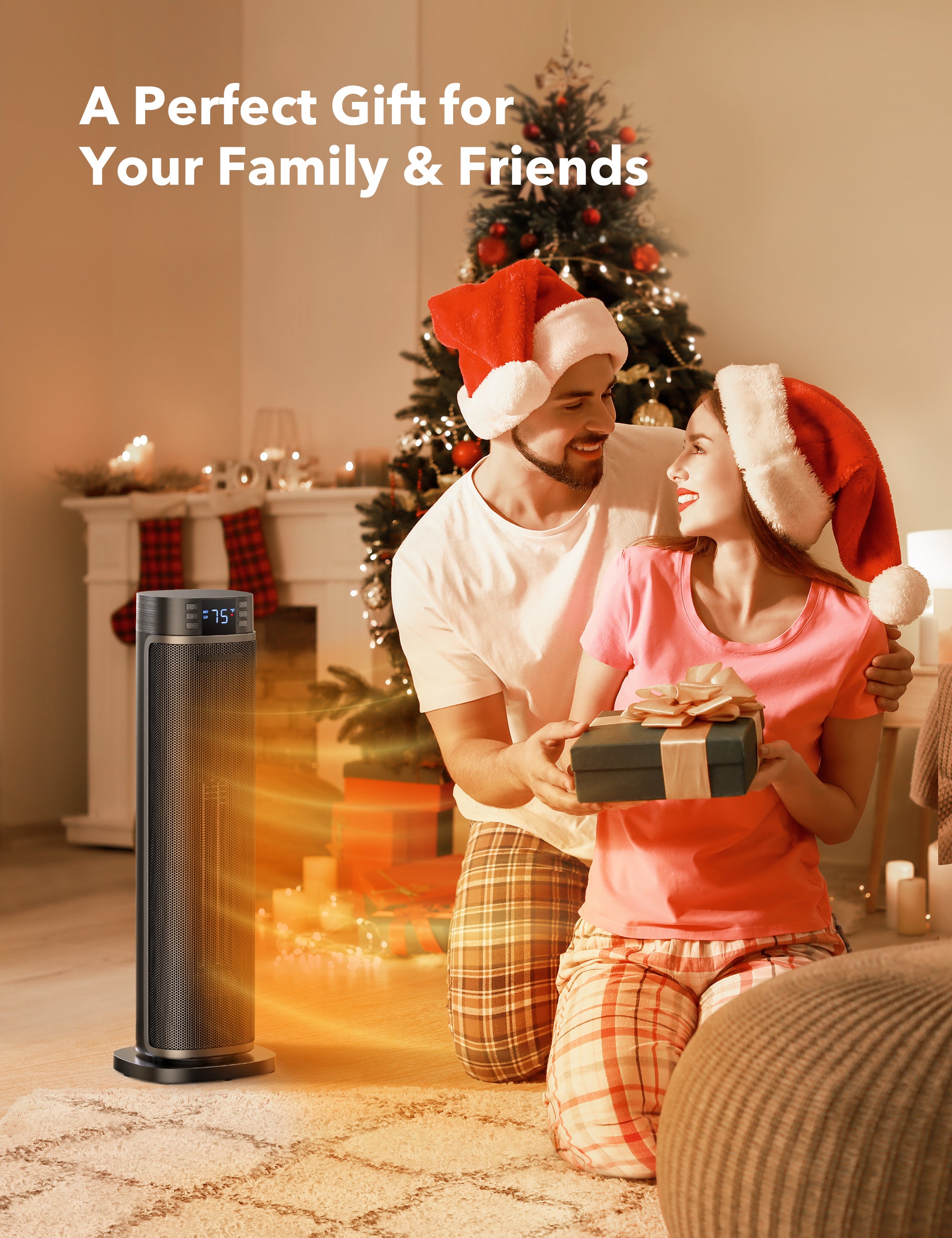 Paris Rhône Space Heater HE002,1500W Portable Electric Heaters for Indoor Use