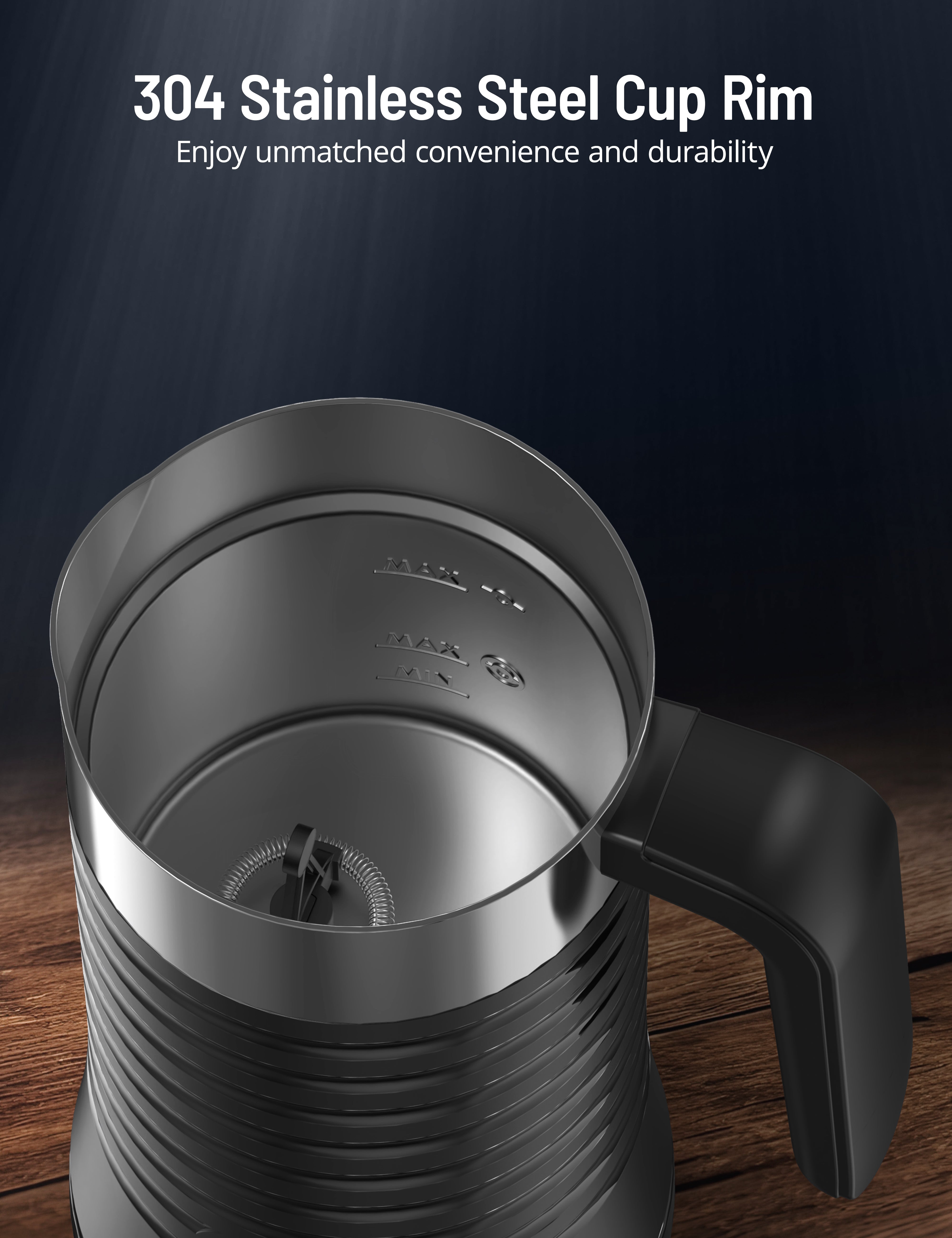 304 stainless steel cup rim,enjoy unmatched convenience and durability.