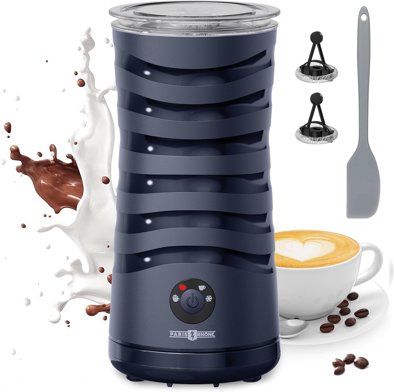 ParisRhône 4-in-1 Milk Frother MF016 Temperature Control, Auto Shut-Off WM