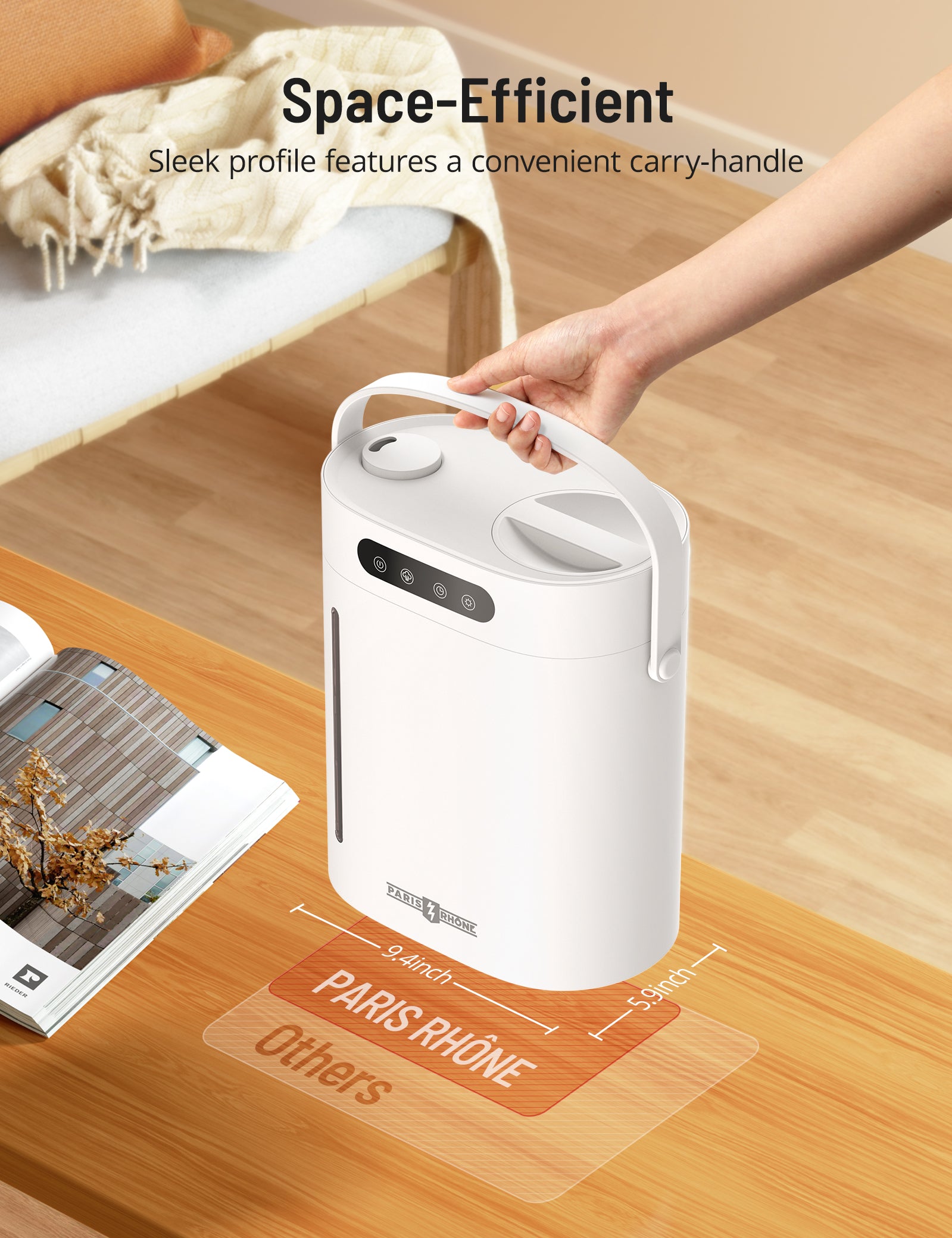 Paris Rhône Top Mist Humidifier AH033, With Touch Control 6L Cool-Humidifiers-ParisRhone