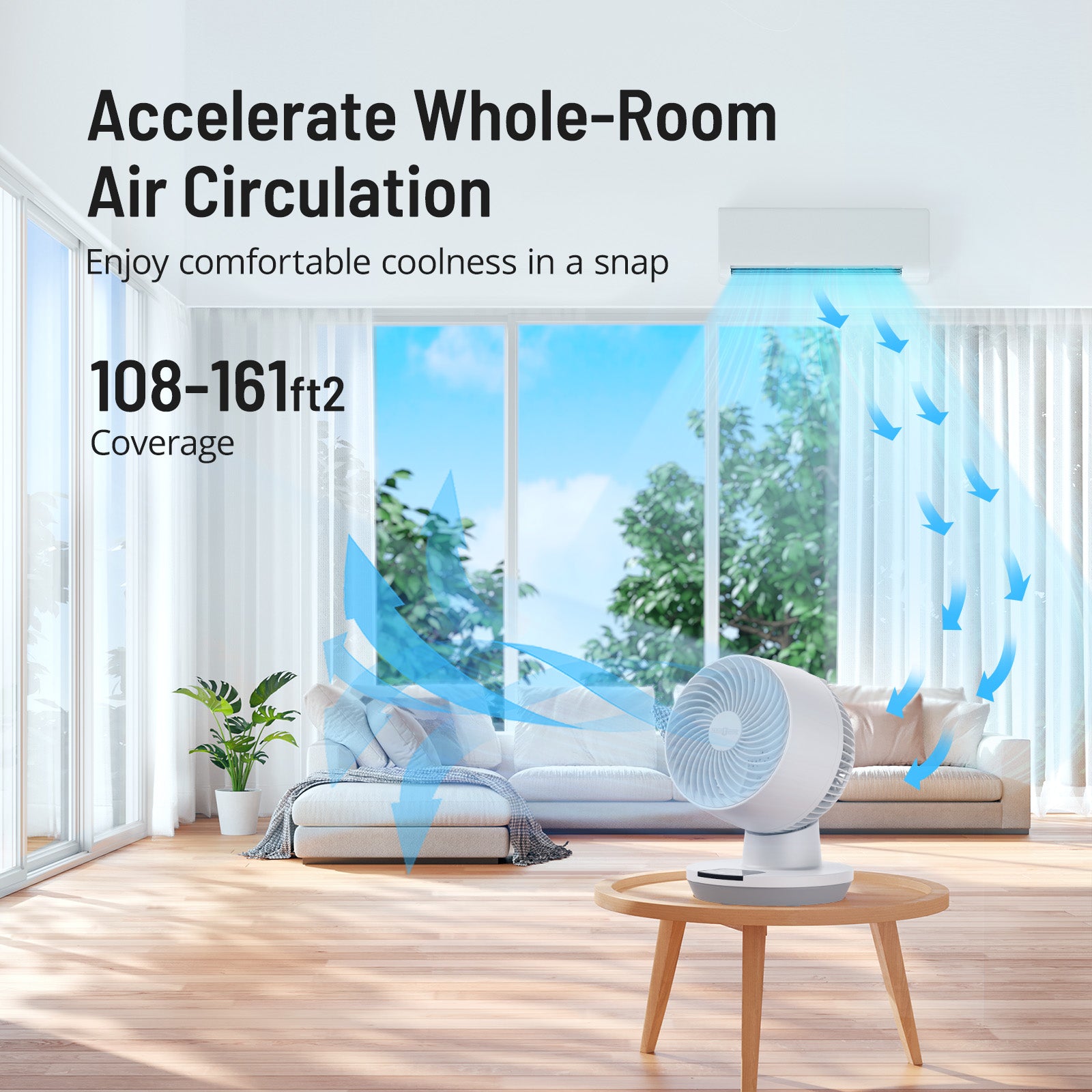 Paris Rhône Quiet Desktop Fan TF022, for Rooms Bedroom Dorm Office-Fans-ParisRhone