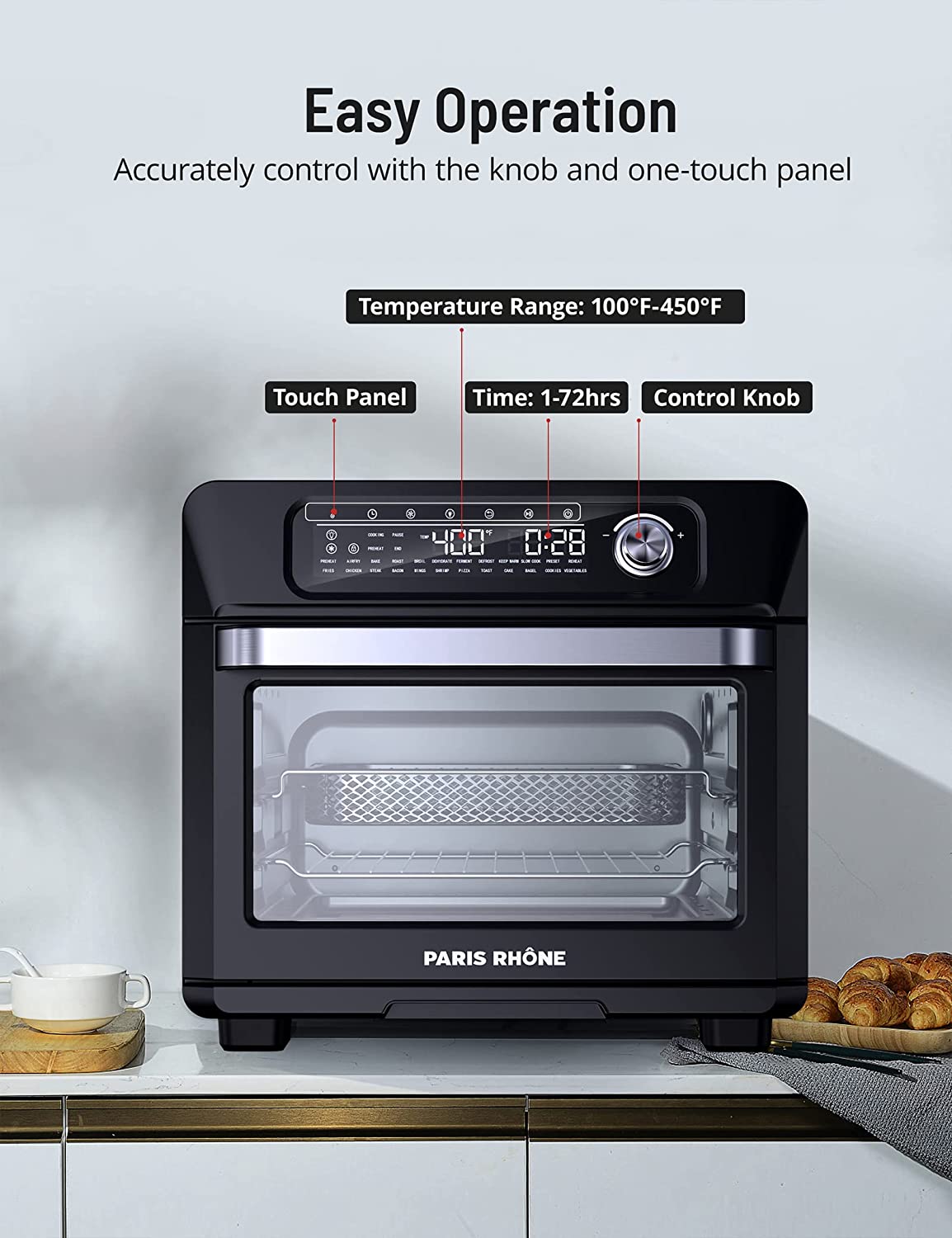 Digital Air fryer Oven operation