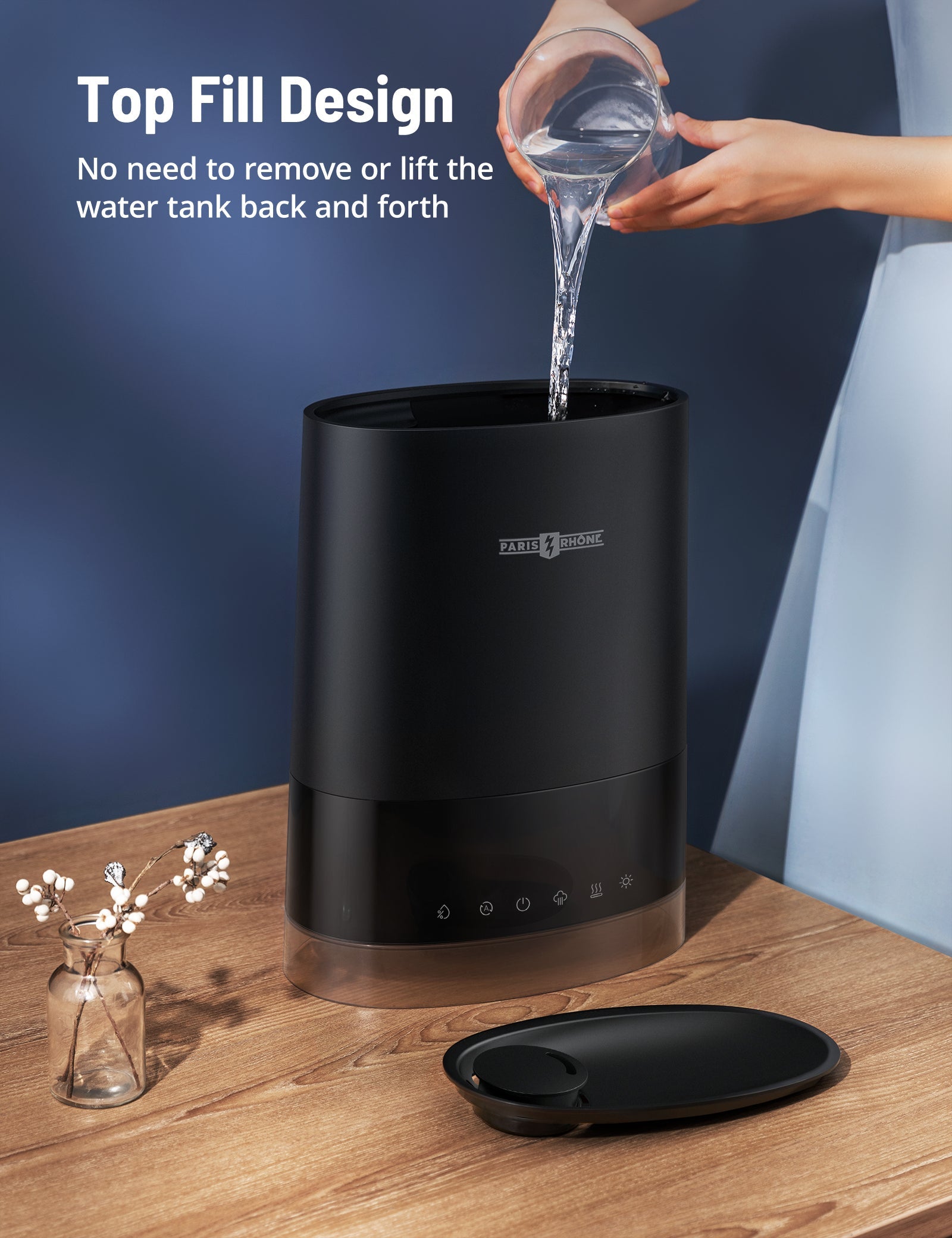 Paris Rhône Warm and Cool Mist 6L Humidifiers AH016, For Large Room-Humidifiers-ParisRhone