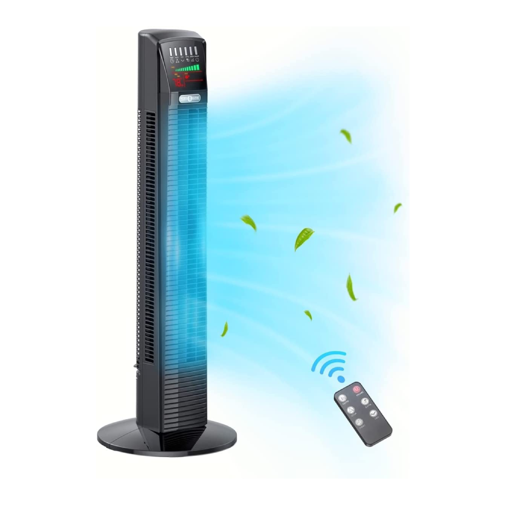 Paris Rhône Tower Fan TF001, 65° Oscillating Cooling with Automatic Mode-Fans-ParisRhone