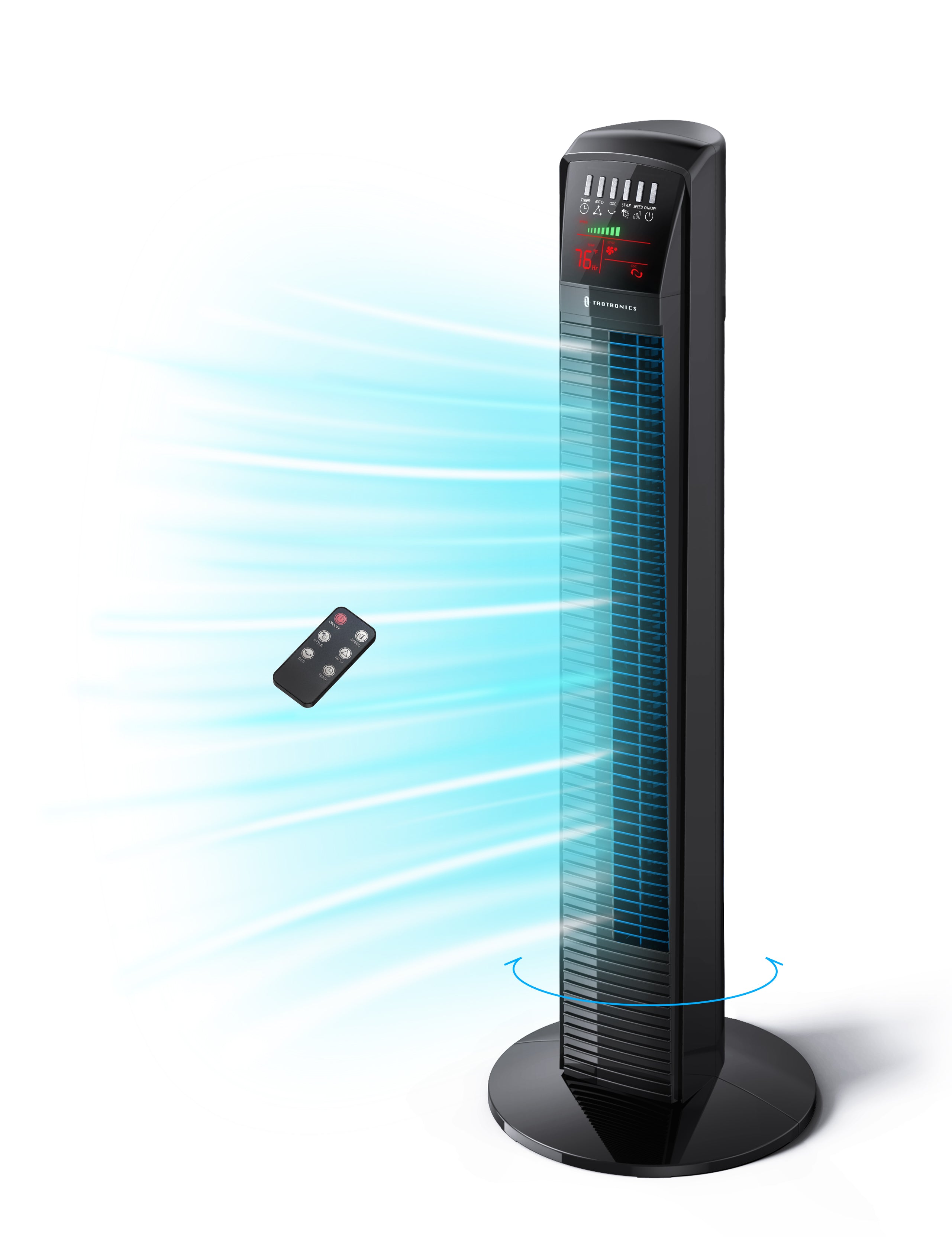TaoTronics | Tower Fan TT-TF001, 35" 65° Oscillating Cooling Fan with Remote WM
