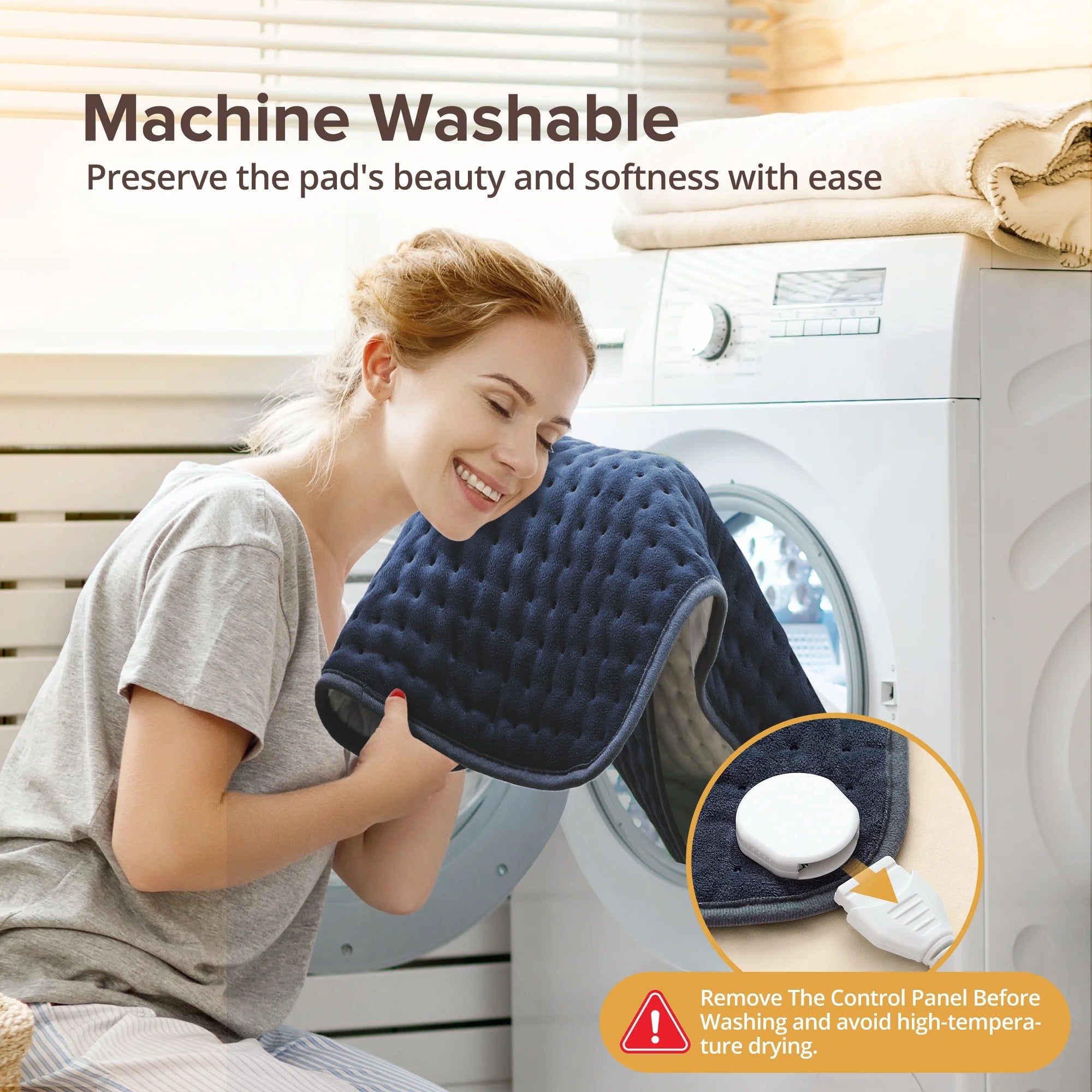Heating Pad for Back Relief, Sable 24" X 12" XXX-Large Heating Pads for Cramps,Electric Heating Pad Xl with 6 Fast Heating Settings,Moist Dry Heat Options,Auto-Off,Machine Washable
