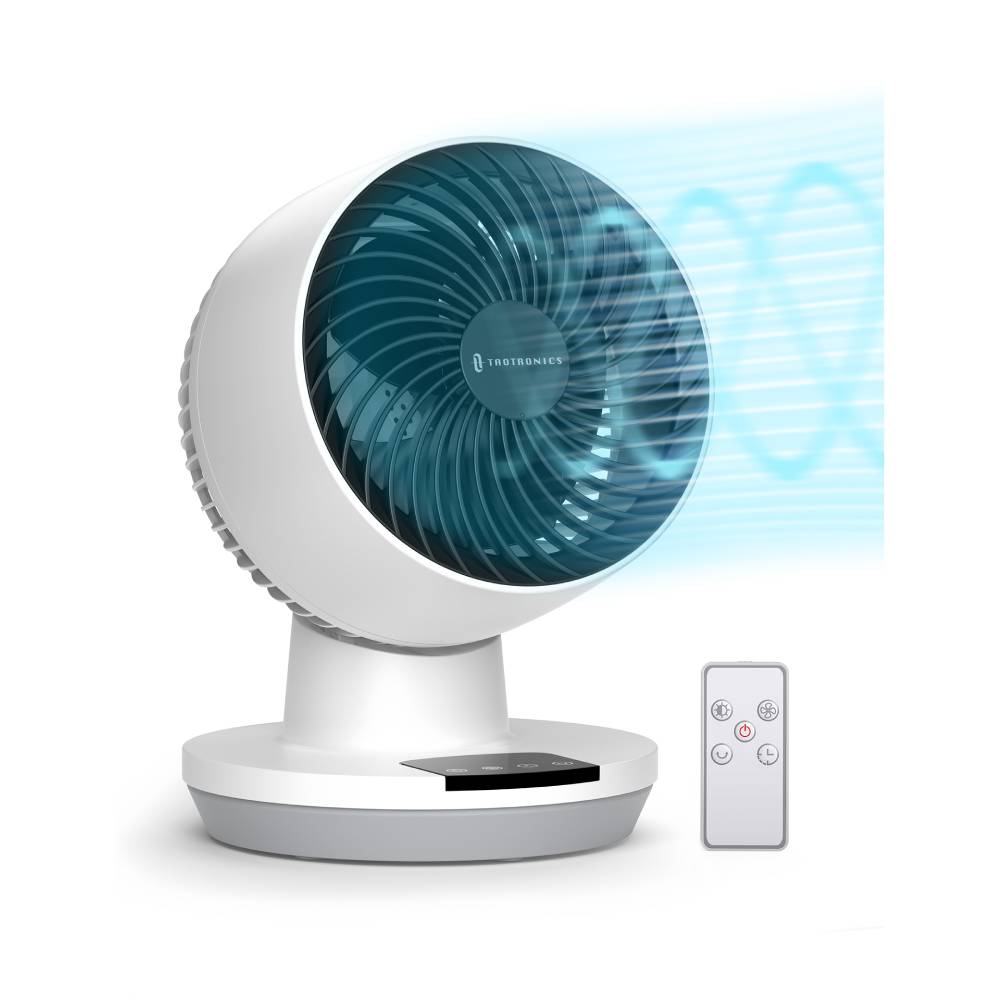 Taotronics Desk Fan with Remote, Cover 161sq.ft, 3 Speeds 8