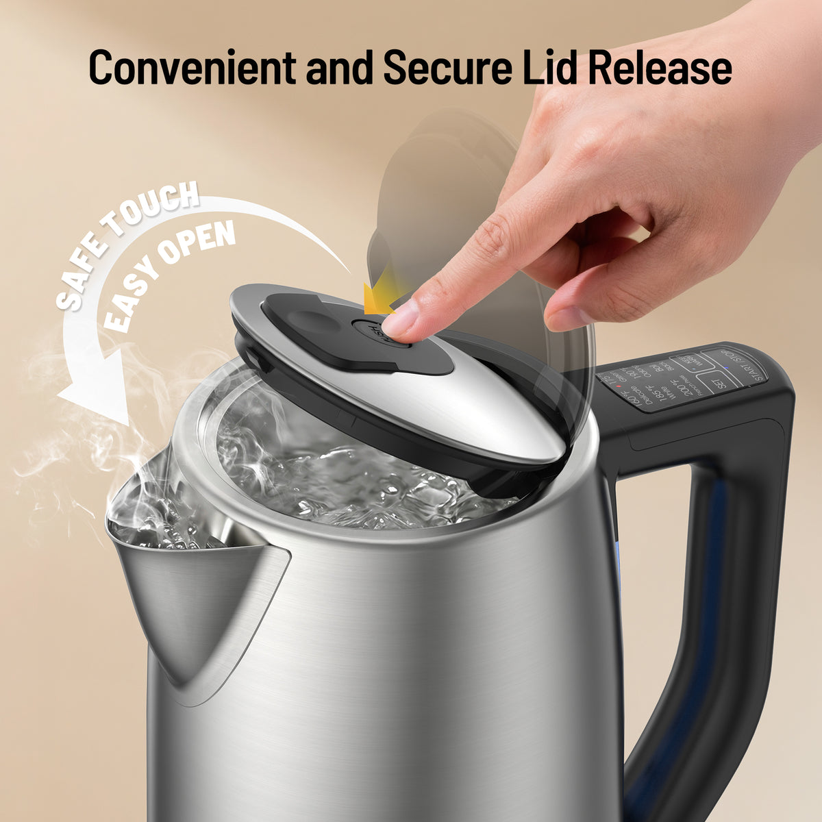 Electric Kettle, Temperature Control Stainless Steel Electric Tea Kettle-EK023