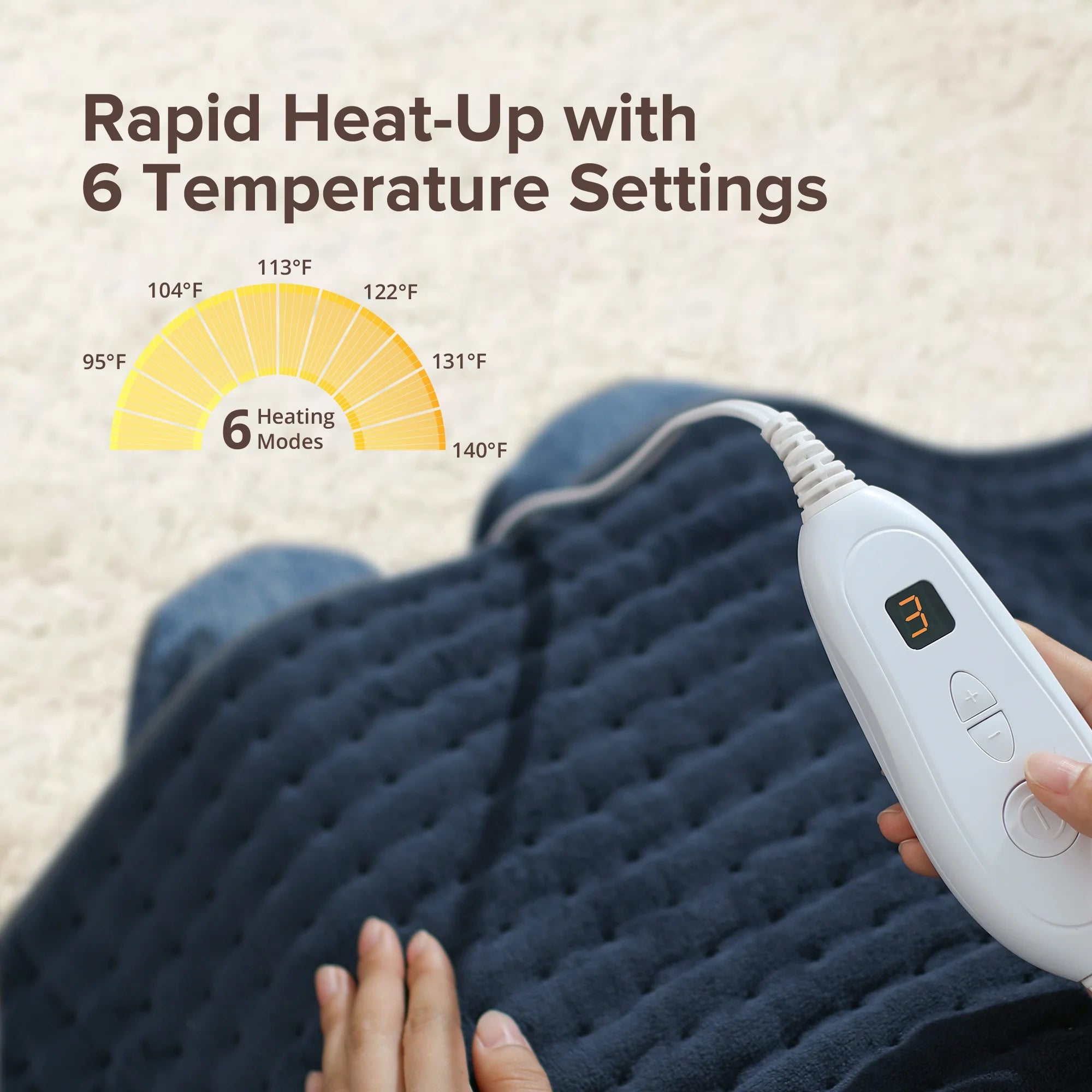 Heating Pad for Back Relief, Sable 24" X 12" XXX-Large Heating Pads for Cramps,Electric Heating Pad Xl with 6 Fast Heating Settings,Moist Dry Heat Options,Auto-Off,Machine Washable