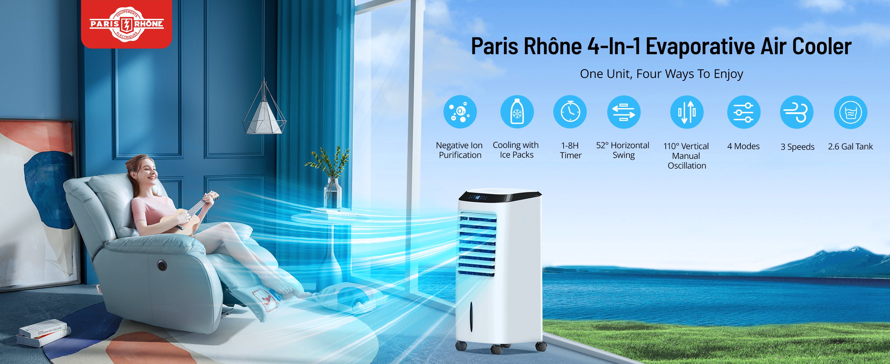 Paris rhone 4-in-1 Evaporative air cooler