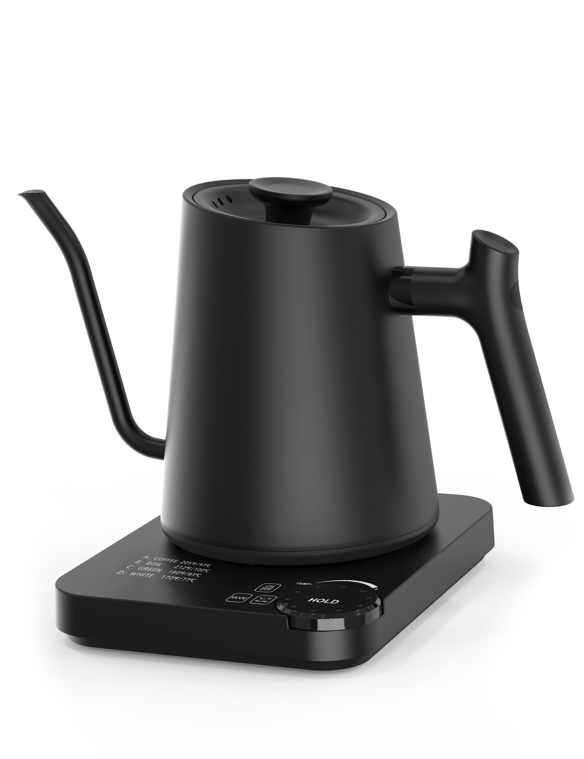 Temperature adjustable outlet kettle