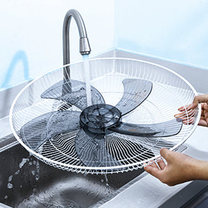 The outer cover of the wall fan can be removed for cleaning