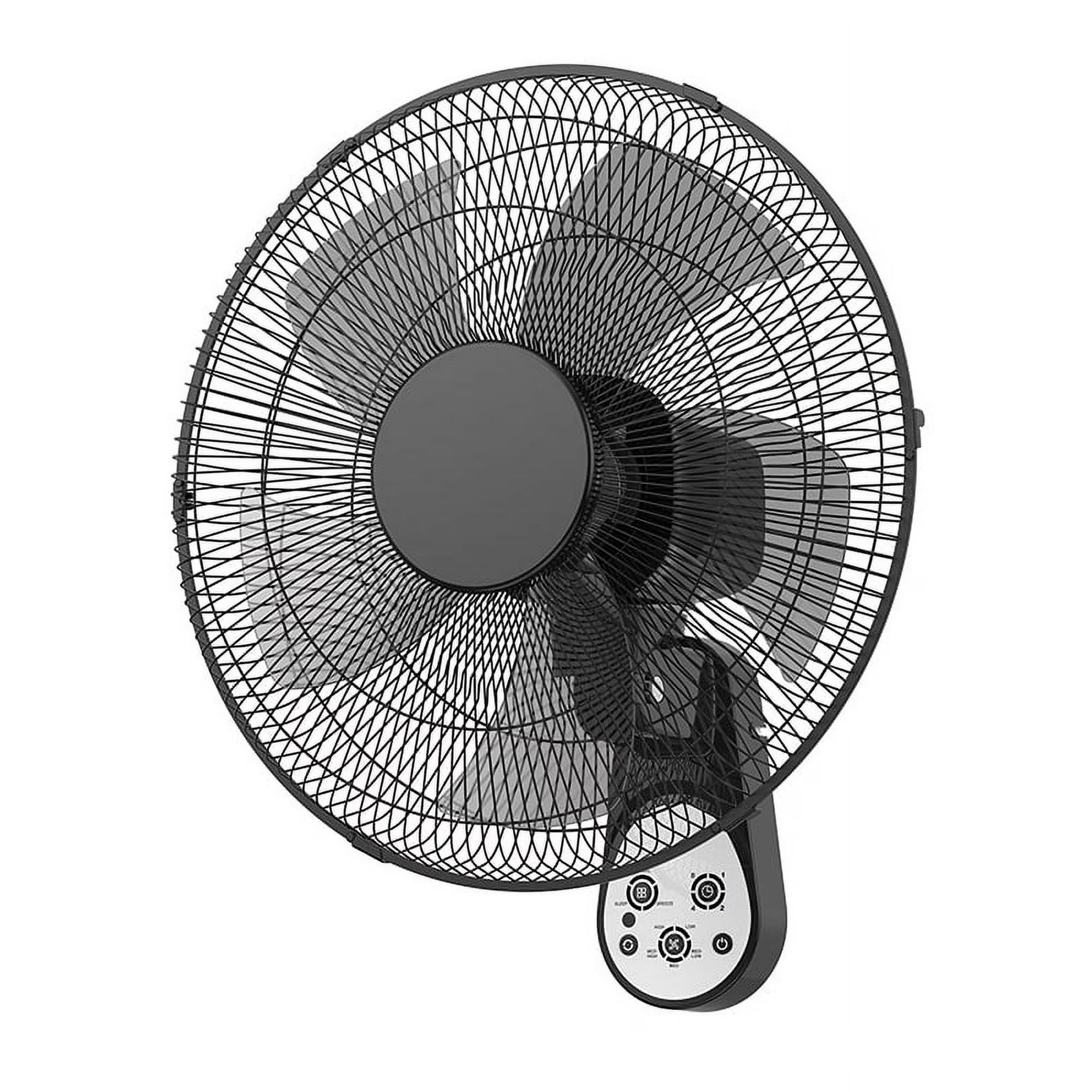 Wall-Mount Fan with Remote, TaoTronics 16 inch Wall Fan with 3 Wind Modes, 8 Hour Timer, 90 Degree Oscillating,Black New