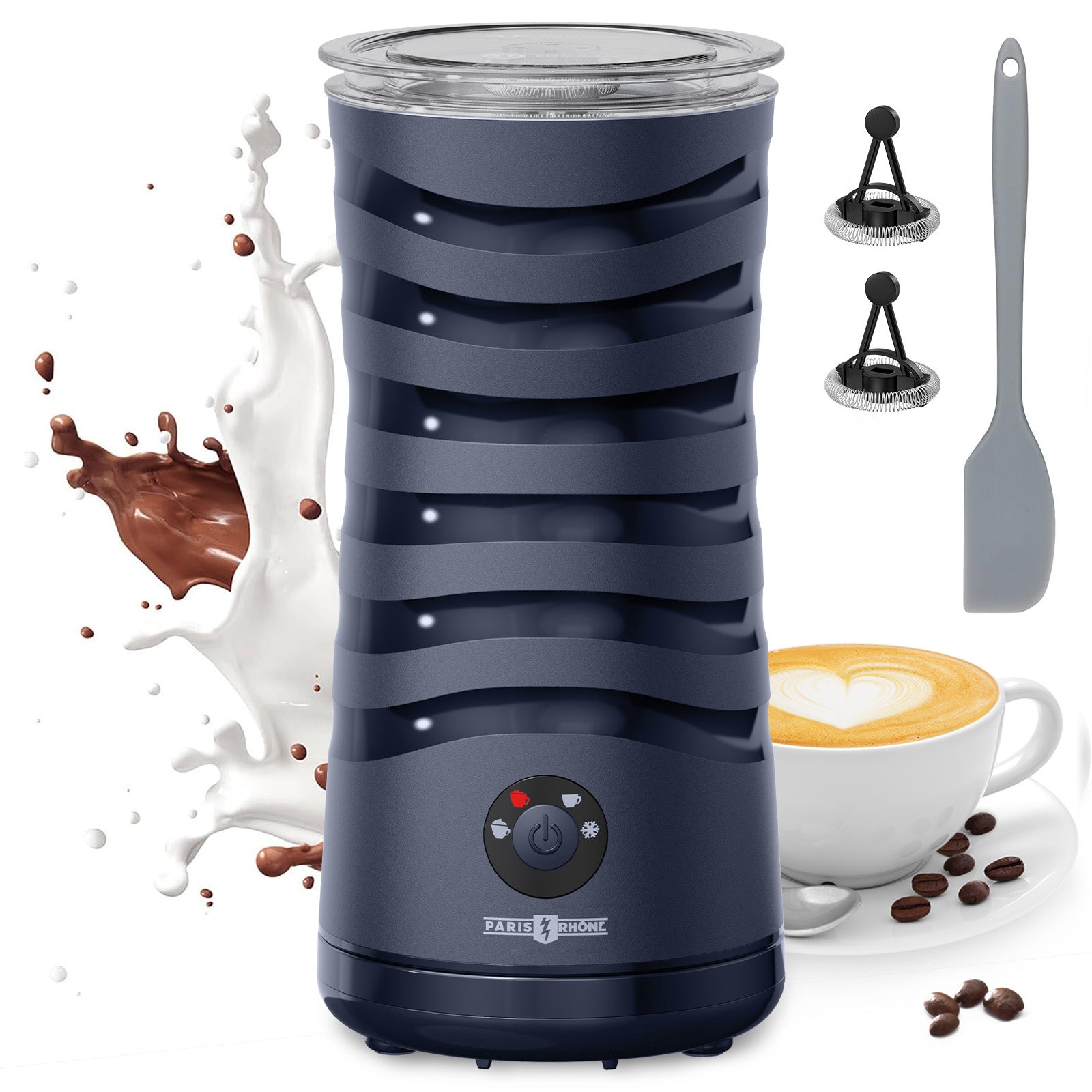 Paris Rhône 4-in-1 Electric Milk Frother MF010, Coffee Frother