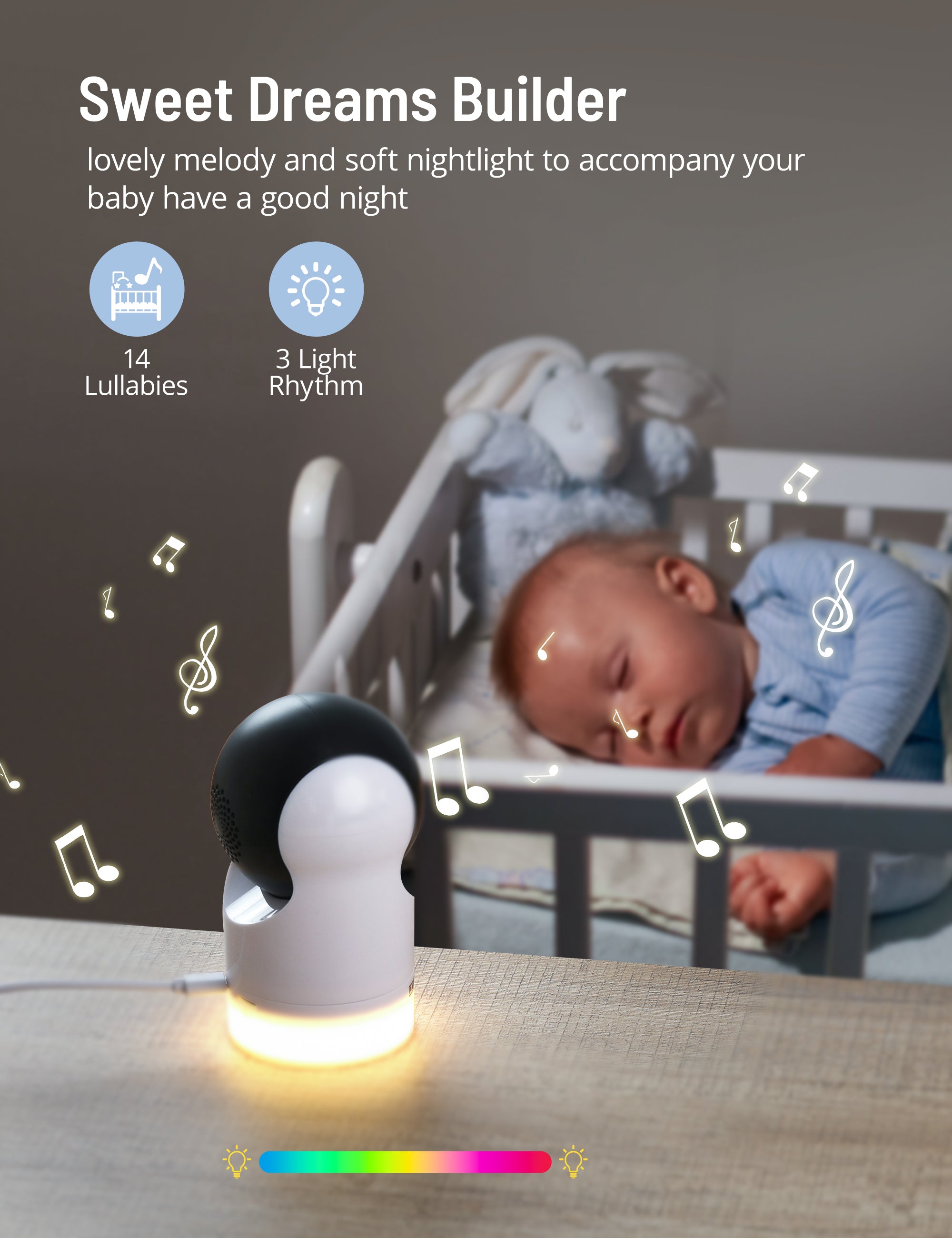Paris Rhône 2K HD Video Baby Monitor with Smart App