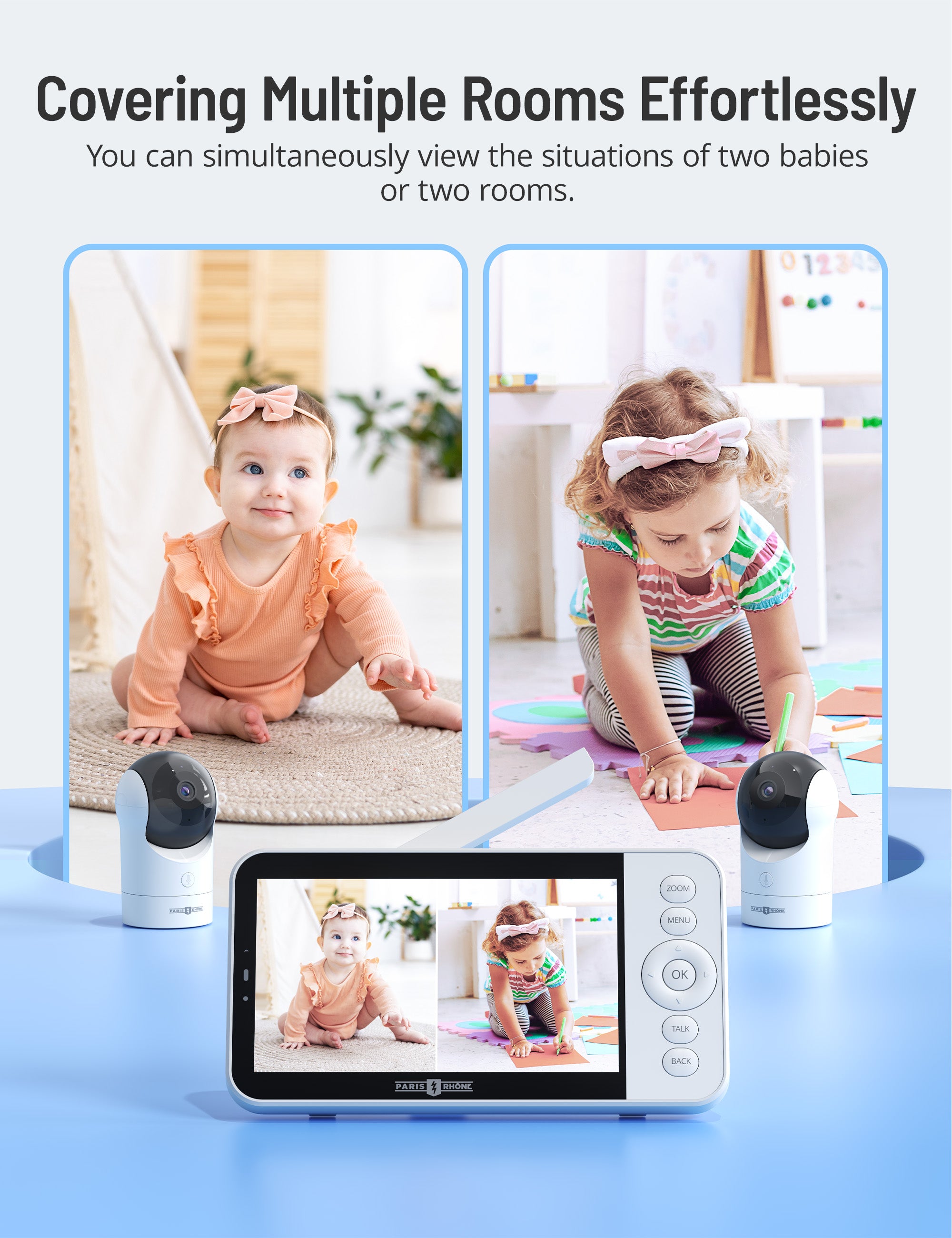 Mutiple rooms baby monitor