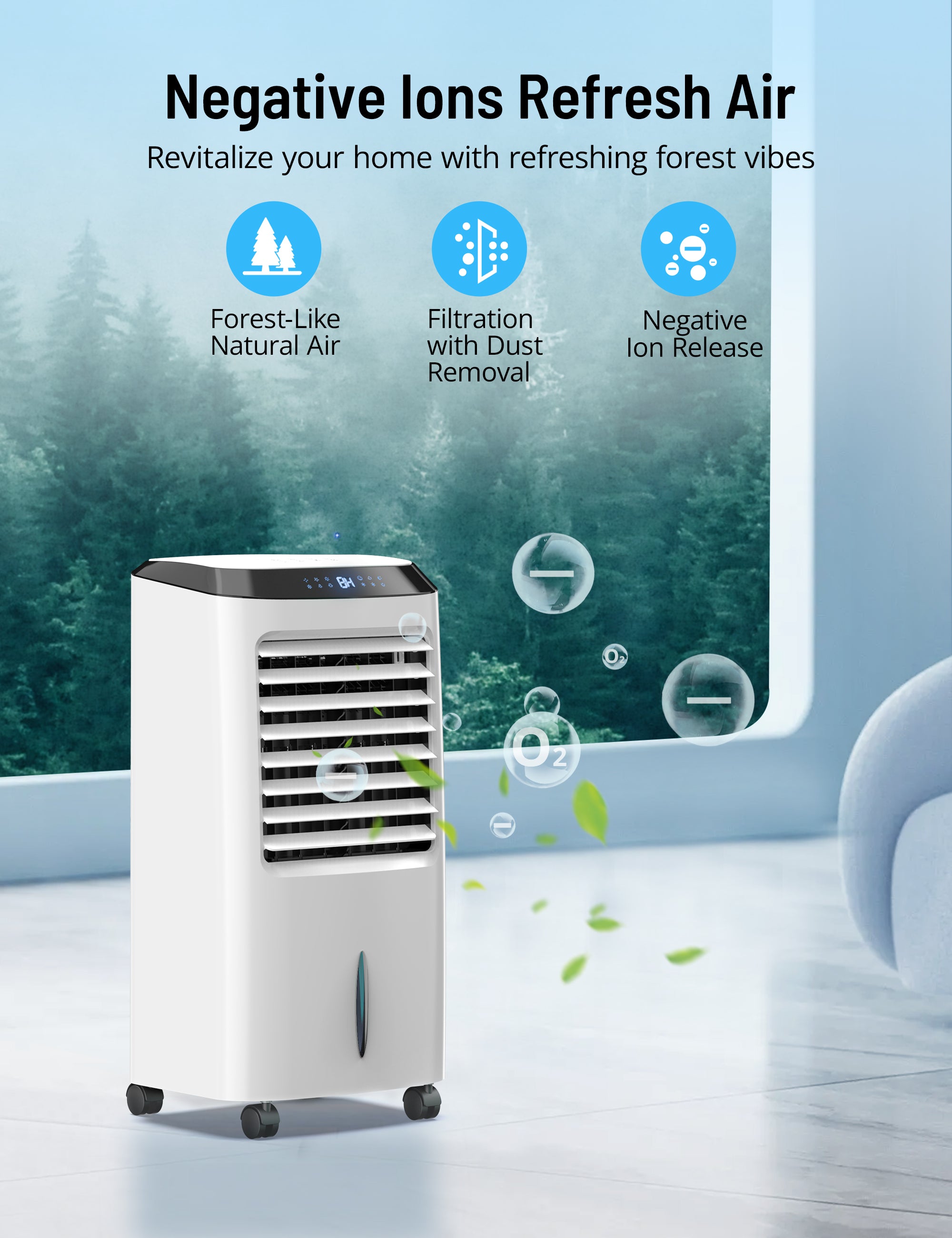 PARIS RHÔNE Evaporative Air Cooler, 4-in-1 Evaporative Cooler-Fans-ParisRhone