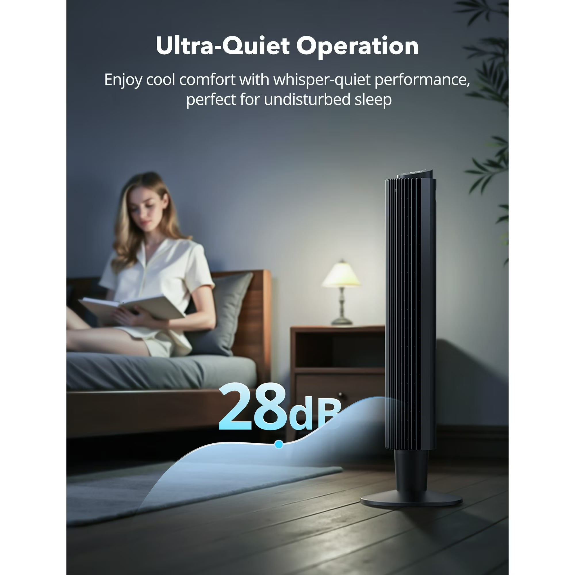 TaoTronics Tower Fan, 42'' 90° Oscillating Quiet Standing Bladeless Fans with Remote, 25 ft/s Velocity, Height Adjustable, 5 Speeds 3 Modes, 12H Timer, Floor Fans for Bedroom, Home, Room