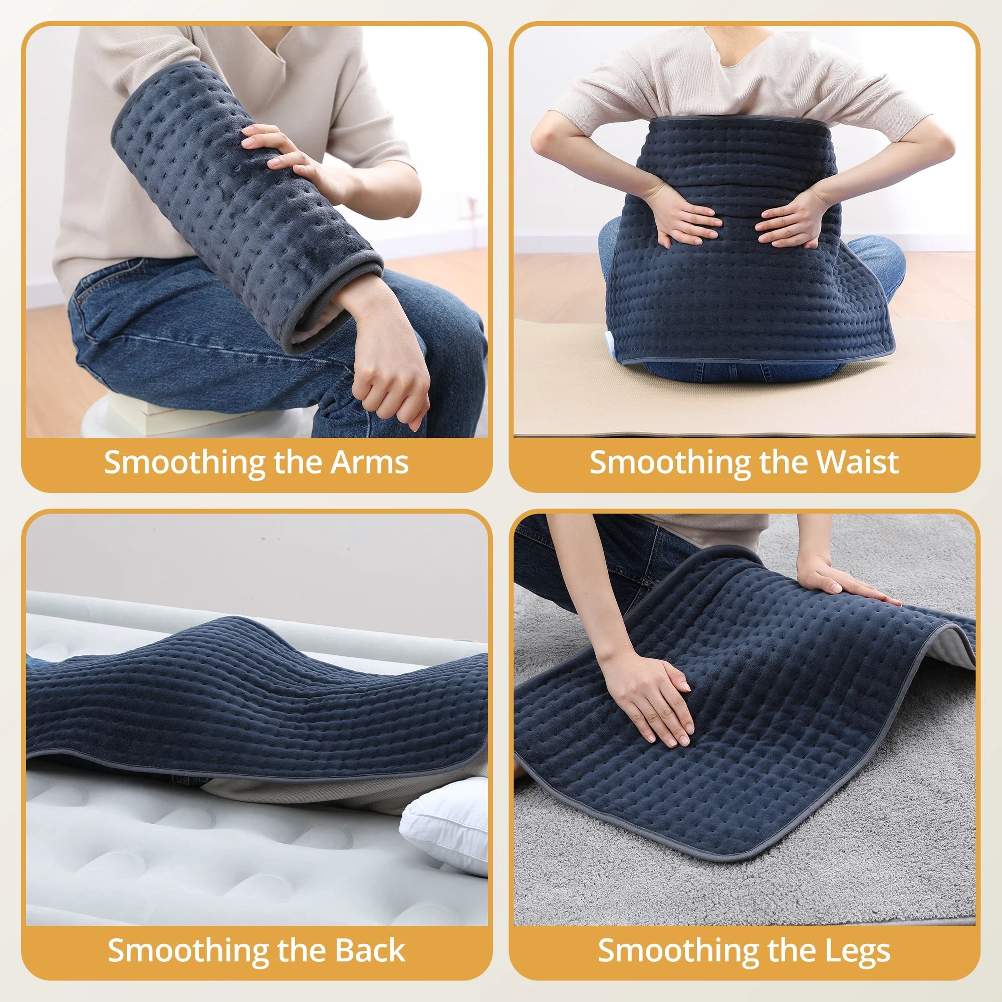 Heating Pad for Back Relief, Sable 24" X 12" XXX-Large Heating Pads for Cramps,Electric Heating Pad Xl with 6 Fast Heating Settings,Moist Dry Heat Options,Auto-Off,Machine Washable