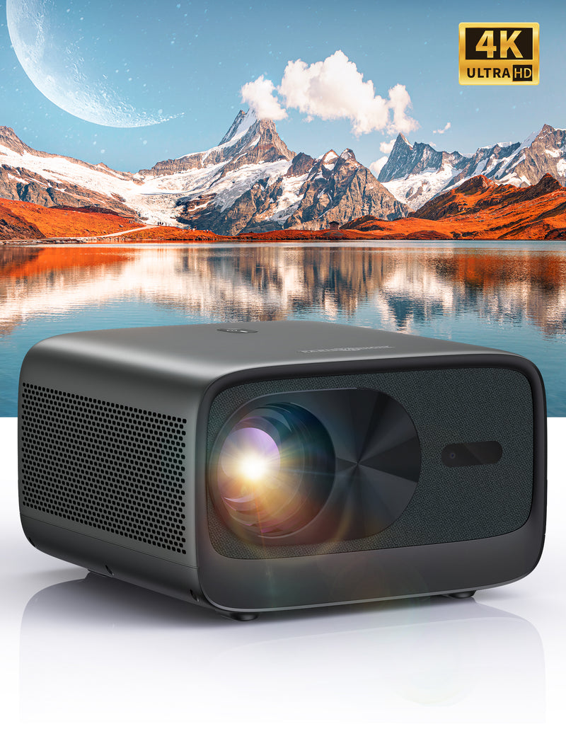 Photo 2 of Paris Rhône SP005 True 4K Ultra HD Projector, 600 ANSI Lumens, 12w*2 3D Soundscape, Android TV 9.0 2024; True 4K UHD with Native 3840*2160 Resolution, HDR 10+ and Up to 600 ANSI Lumens; 60”?150” Ultra?Large screen with Innovative Blue Light Reduction Tech