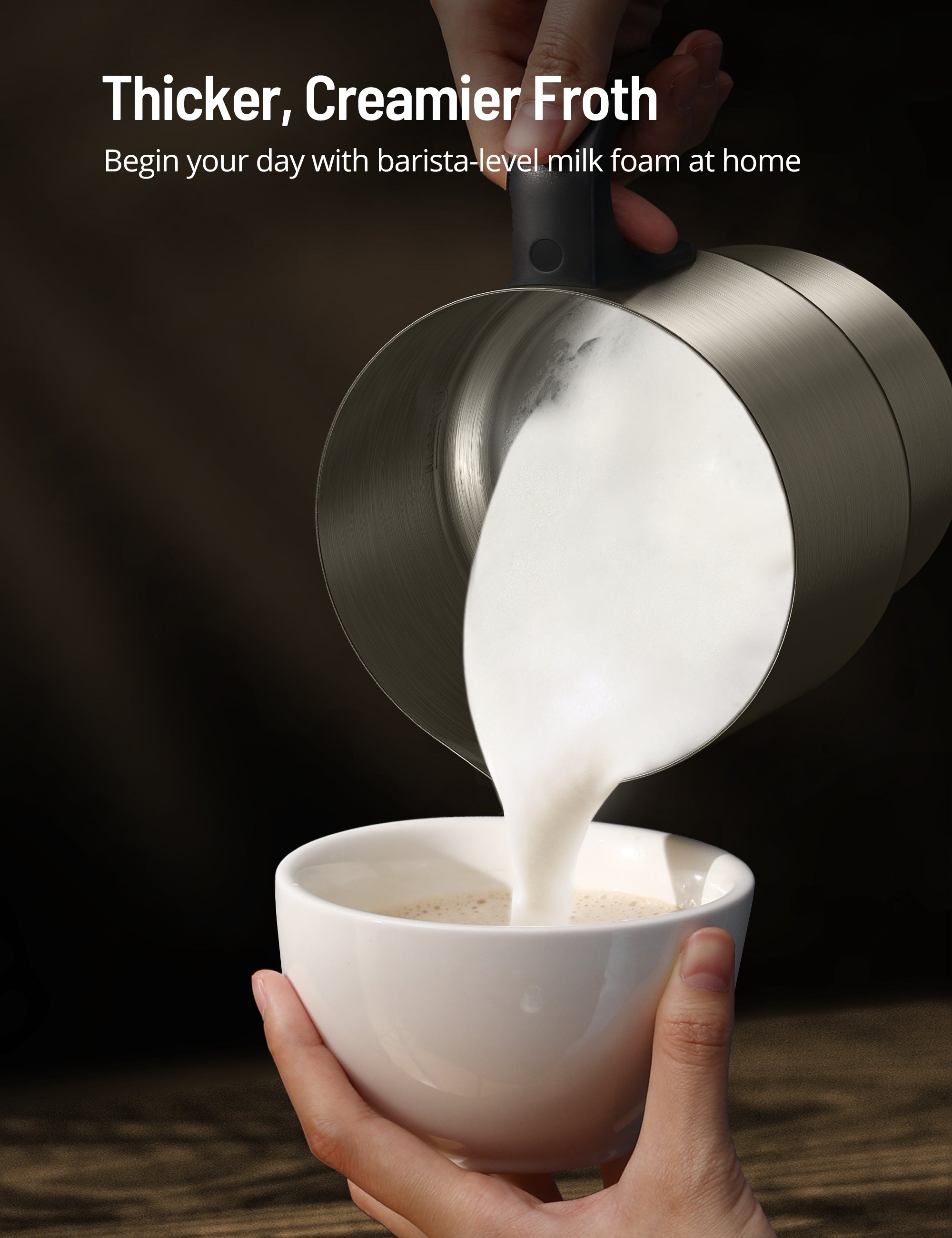 Electric Milk Frother Milk Steamer Creamer Milk Heater Coffee Foam