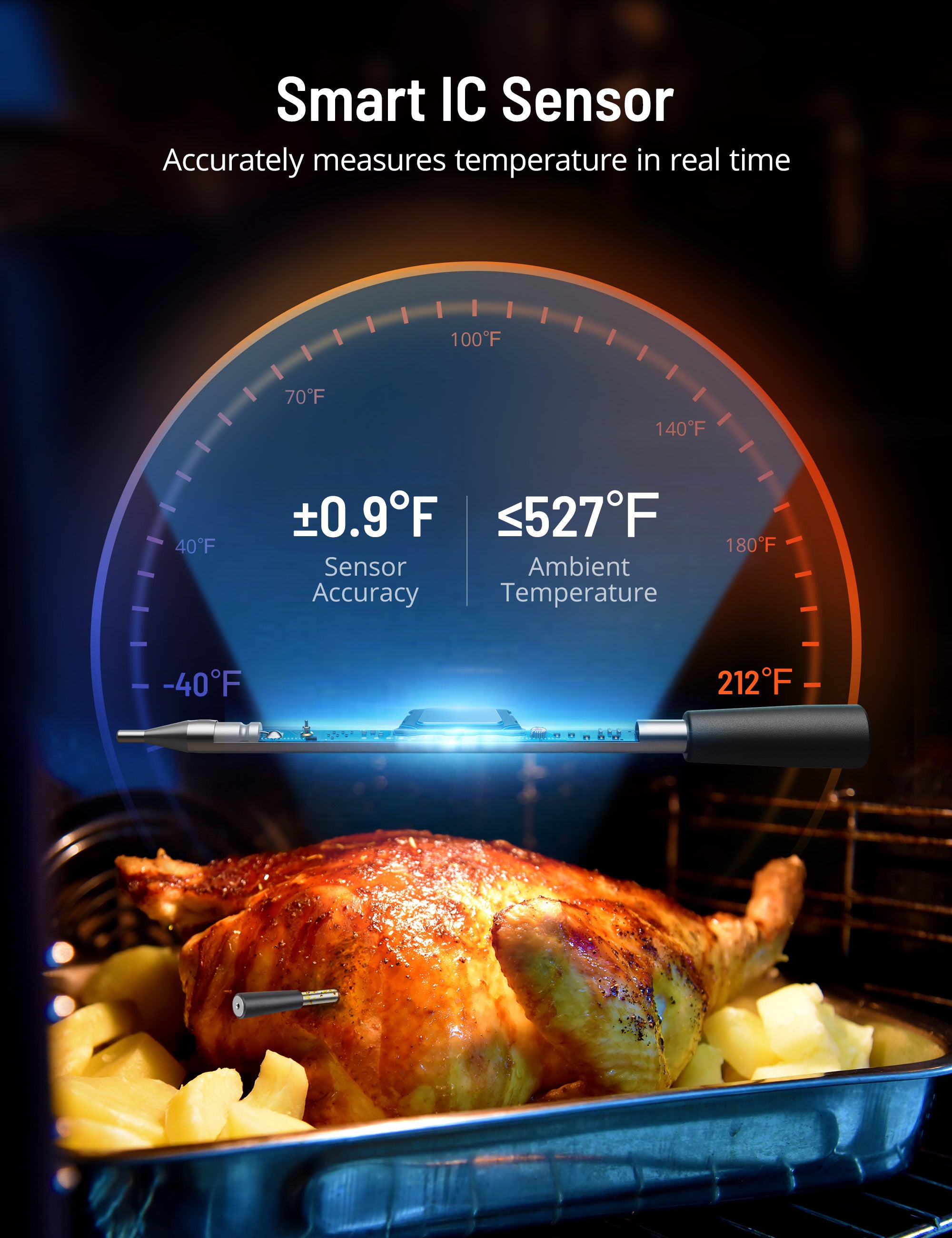 Paris Rhône Meat Thermometer TM001, Advanced APP Cooking