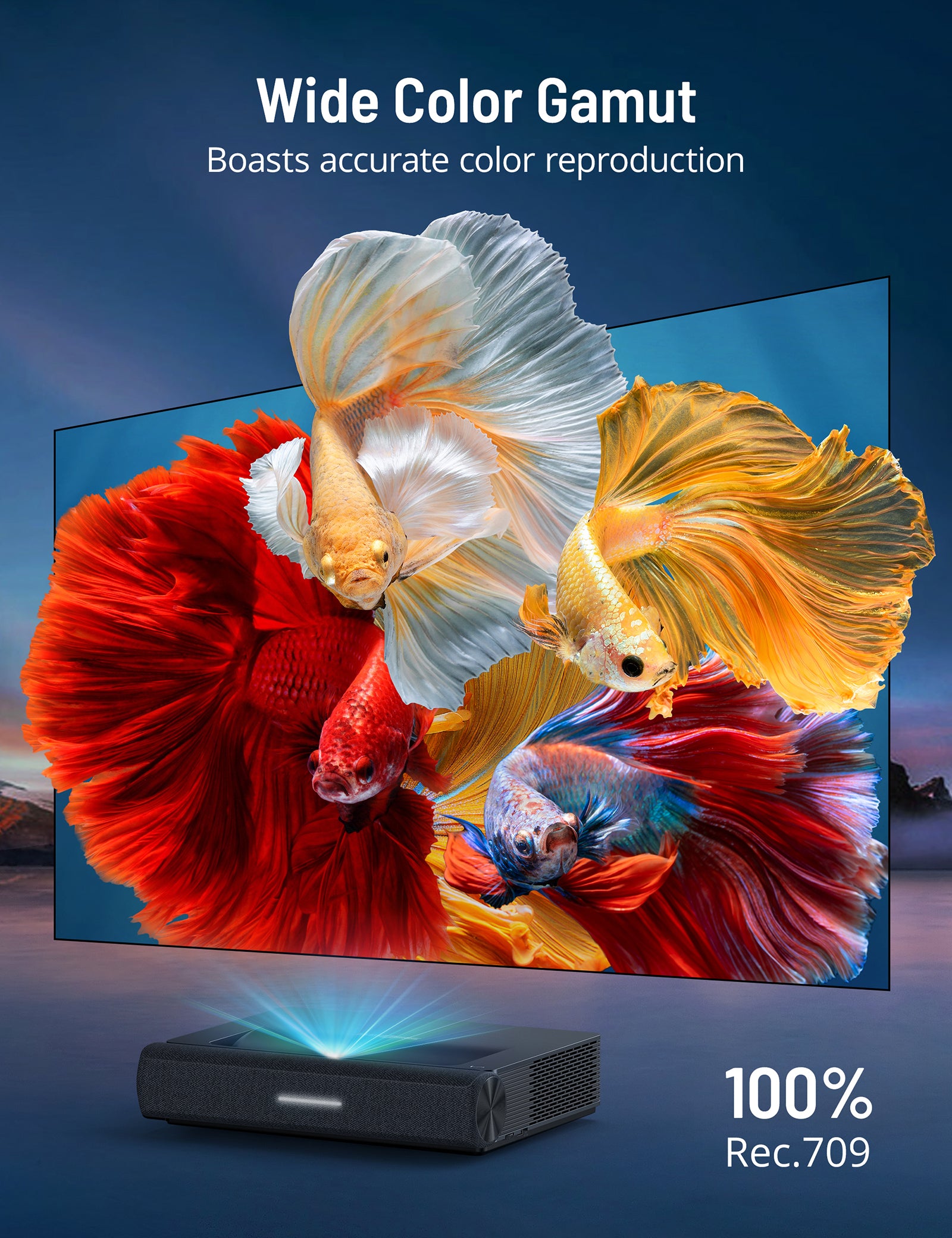 Paris Rhône Proyector Ultra 4K, proyector nativo 4K con WiFi 6 y Bluetooth  5.0, 12 W x 2 3D Soundscape, 600 lúmenes ANSI, Android TV, enfoque